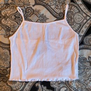Forever 21 Lettuce Trim Camisole/Spaghetti Strap Crop Top